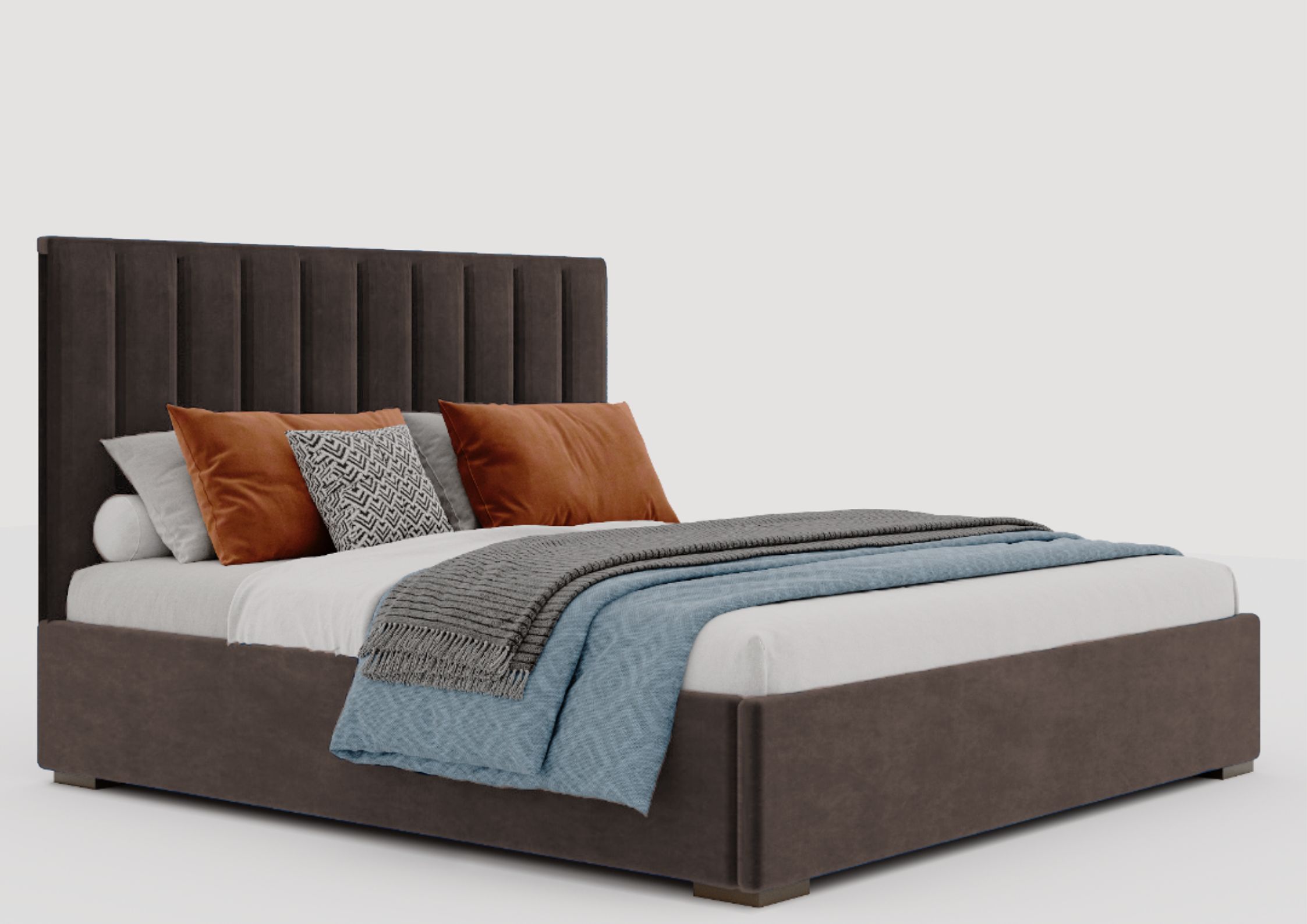 Brązowe łóżko 120x200cm